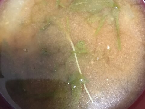 水菜と大根の味噌汁